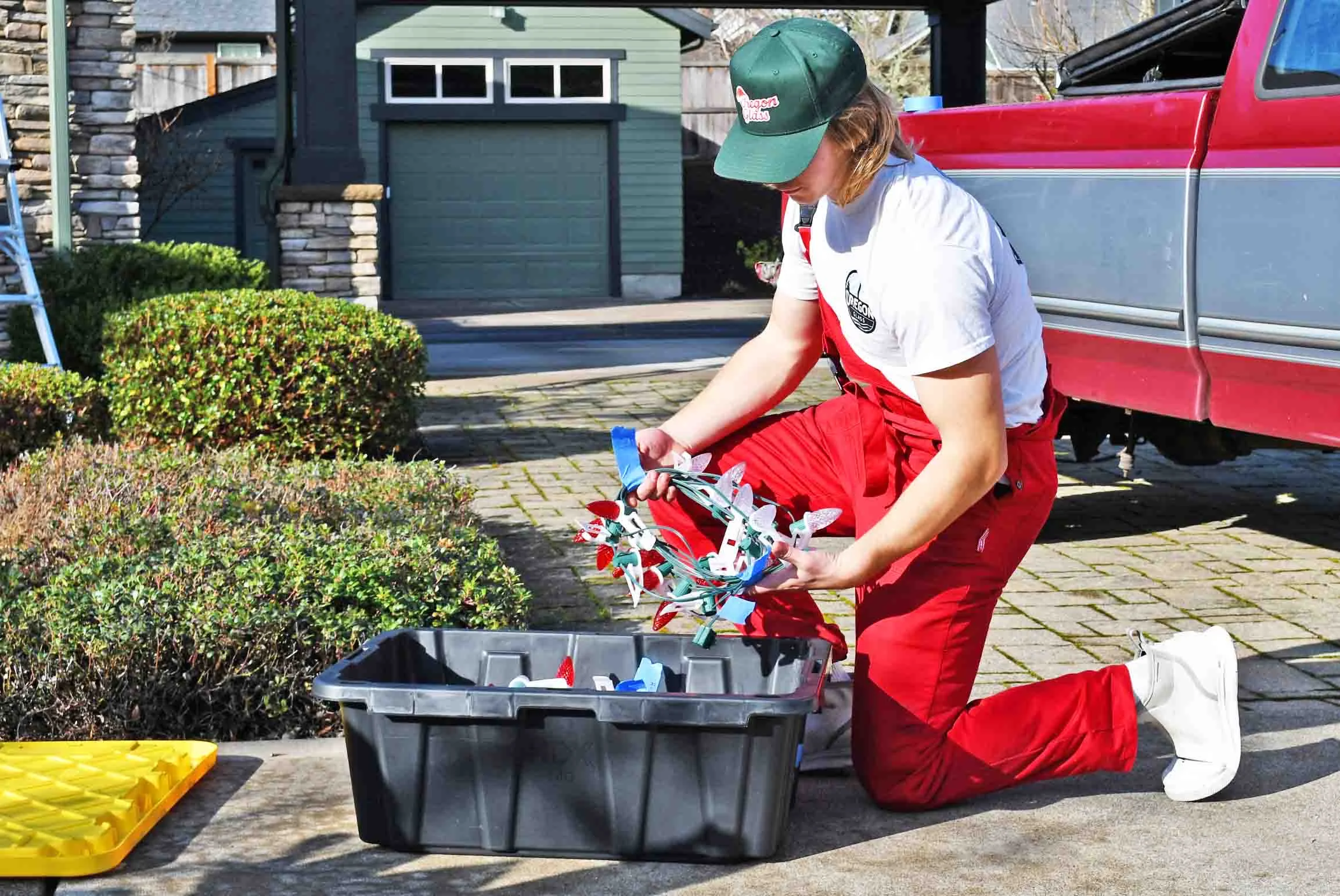 Organized Christmas light storage and offseason removal service in Eugene, Oregon